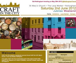 craft in the city nottingham website design
