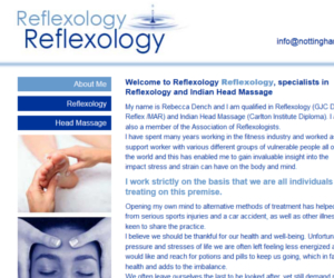 reflexology nottingham website design