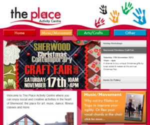 the place nottingham website & logo design
